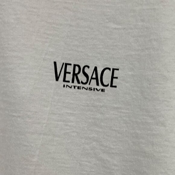 Versace Intensive White V-Neck Logo Tee Men’s Size XL NWOT - Picture 2 of 5